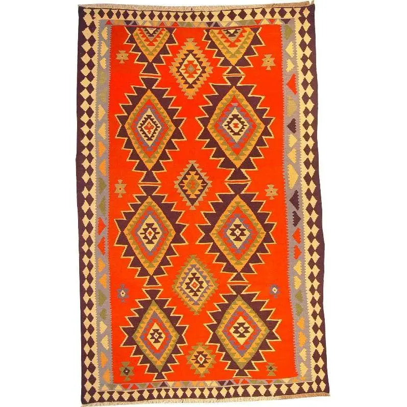 One Of The Kind Ardabil Persian Kilim 9'10" x 5'10"